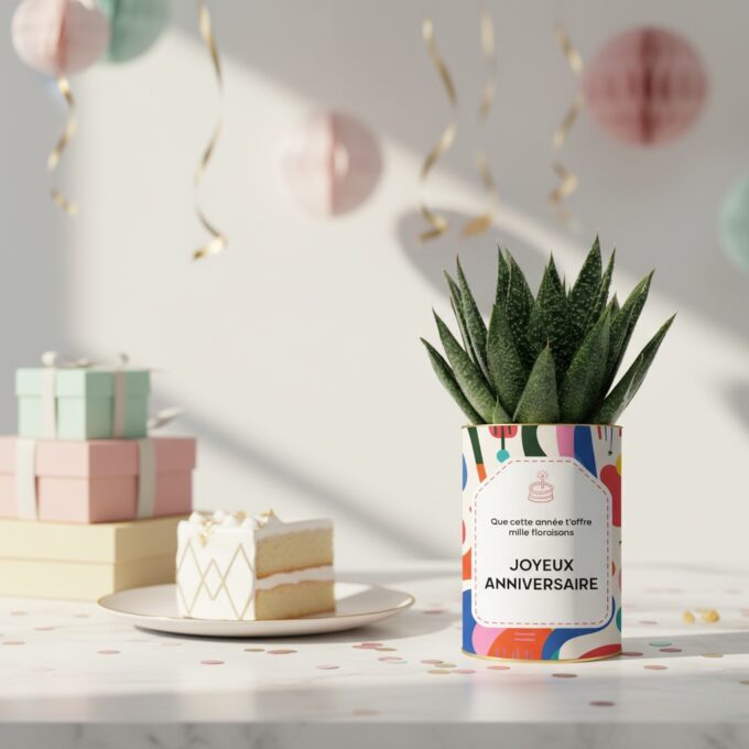 Plante personnalisé pour anniversaire