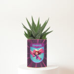 Plante personnalisée Super Héroïne – Cadeau nature pour fille avec prénom