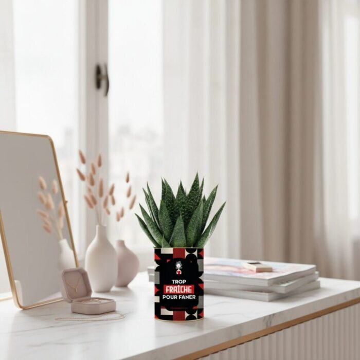 Trop fraîche pour faner - Plante personnalisée - Cadeau amitié plein d’humour