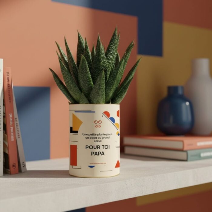Un cadeau tendre et design pour Papa - Aloe Vera Gasteria personnalisée