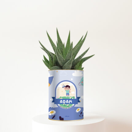 Cadeau enfant nature illustré avec prénom - Plante personnalisée garçon