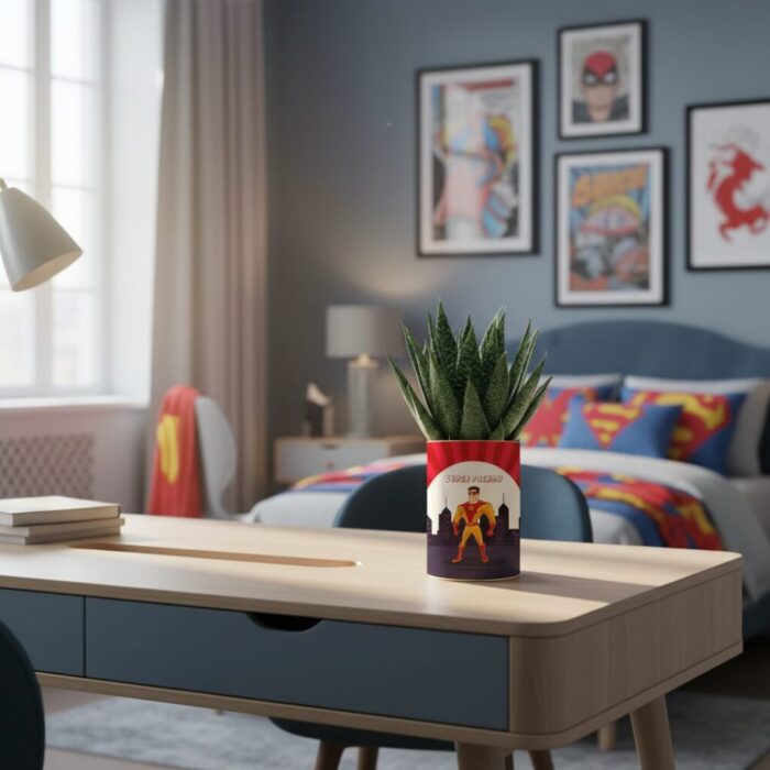 Plante Super Héros pour garçon - Succulente personnalisable avec prénom