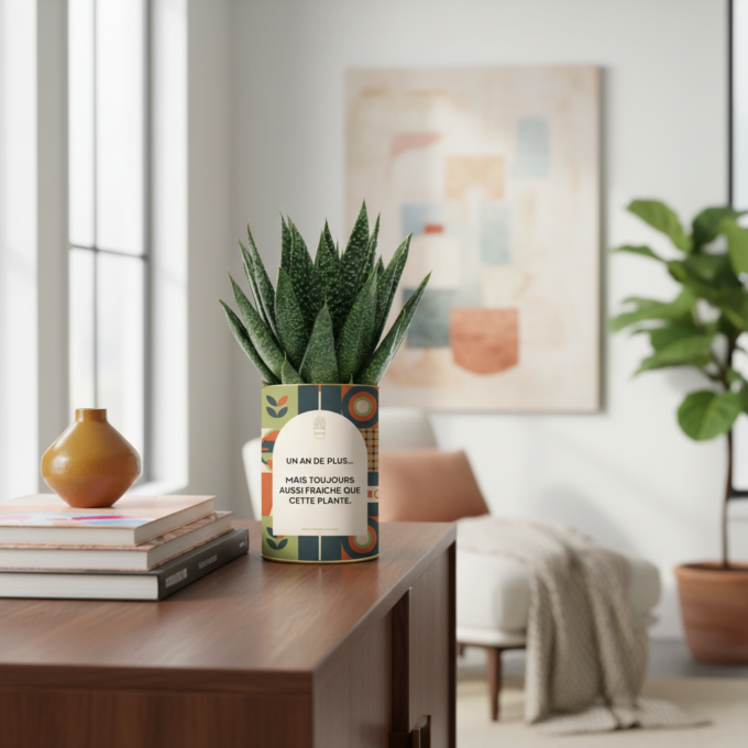 Cadeau d’anniversaire frais et plein d’humour - Plante personnalisée Gasteria