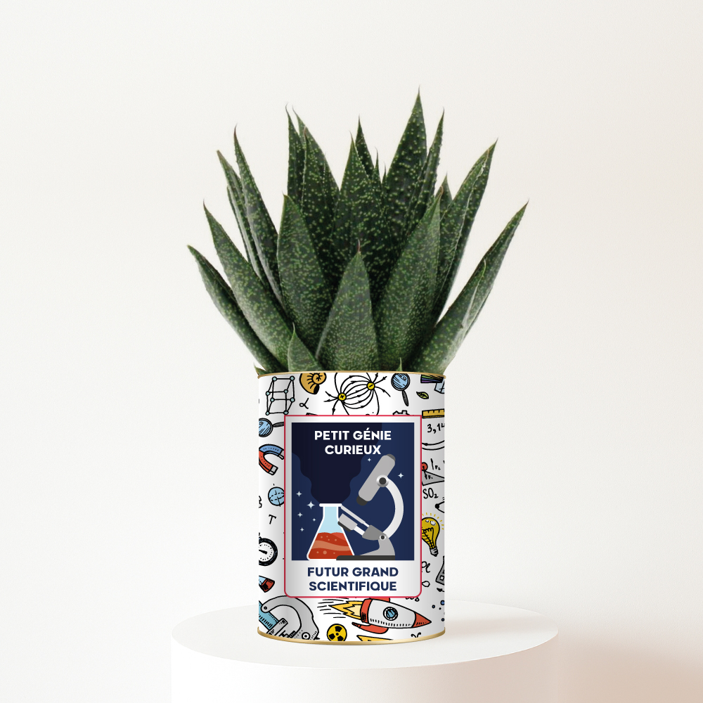 Plante-personnalisee-enfant-scientifique Petit Génie Curieux, Futur Grand Scientifique - Plante personnalisée