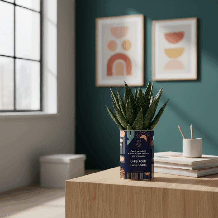 Unis pour toujours - Plante personnalisée Gasteria symbole de lien familial