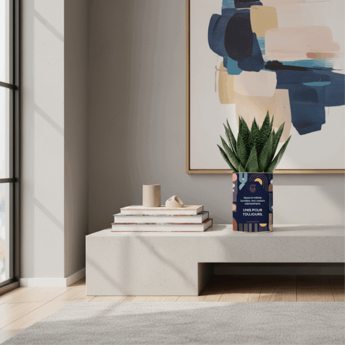 Unis pour toujours - Plante personnalisée Gasteria symbole de lien familial