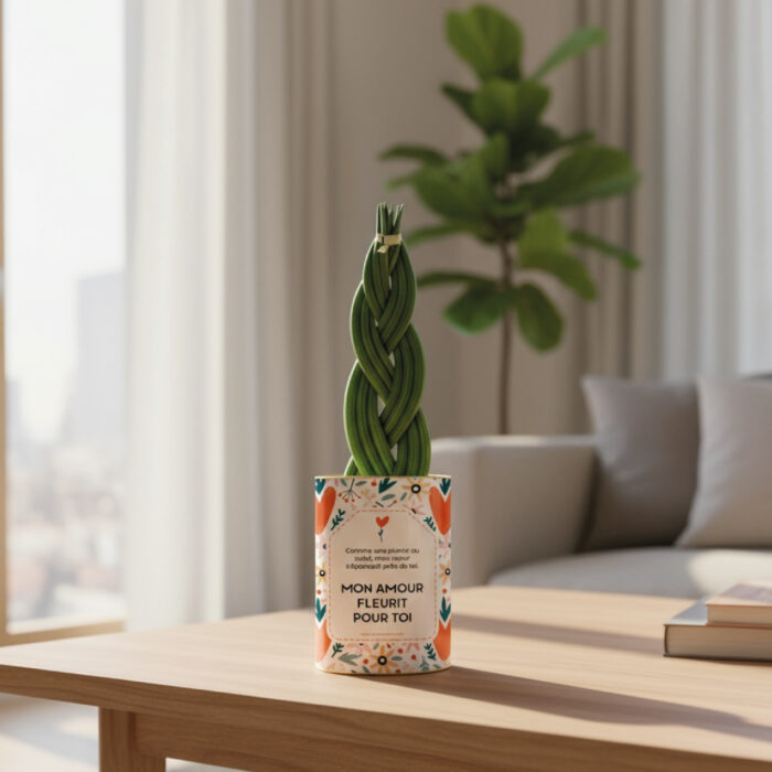 Mon amour fleurit pour toi - Plante personnalisée Amour - Sansevieria – Image 2