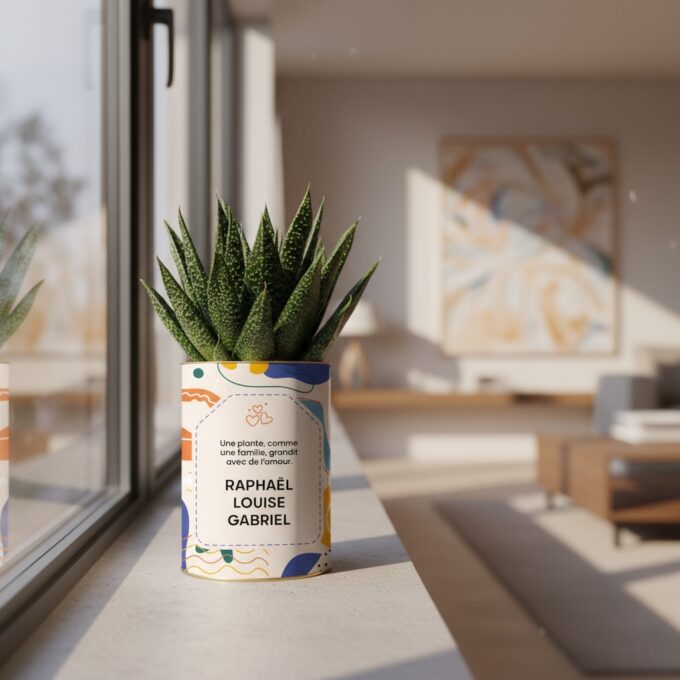 Plante à personnaliser famille avec des prénoms