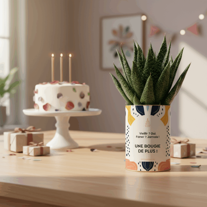 Cadeau d’anniversaire original et plein de vie - Plante personnalisée Gasteria