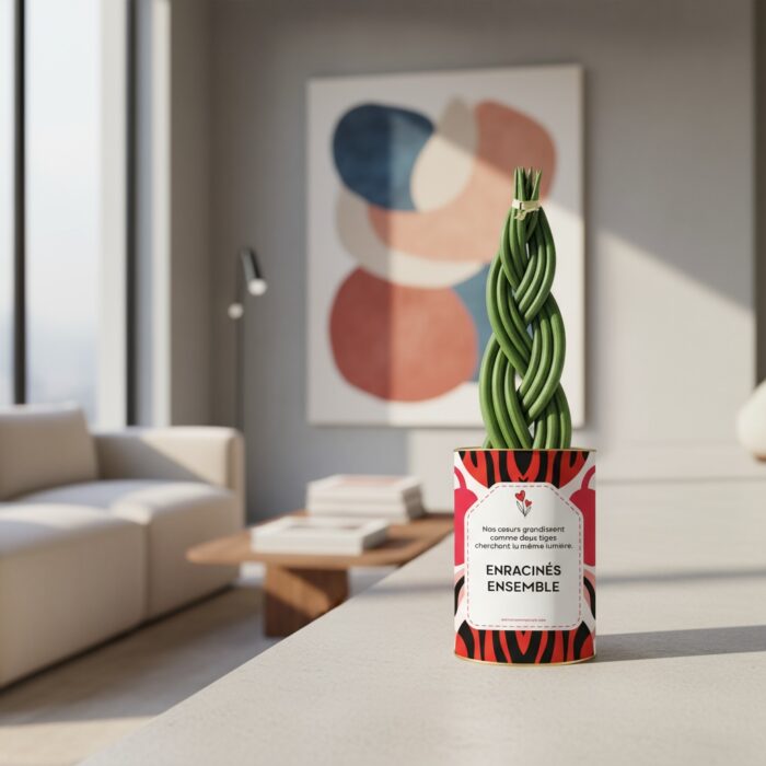 Enracinés ensemble - Plante personnalisée Sansevieria Tressé Twister