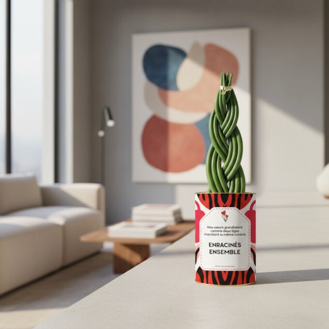Enracinés ensemble - Plante personnalisée Sansevieria Tressé Twister