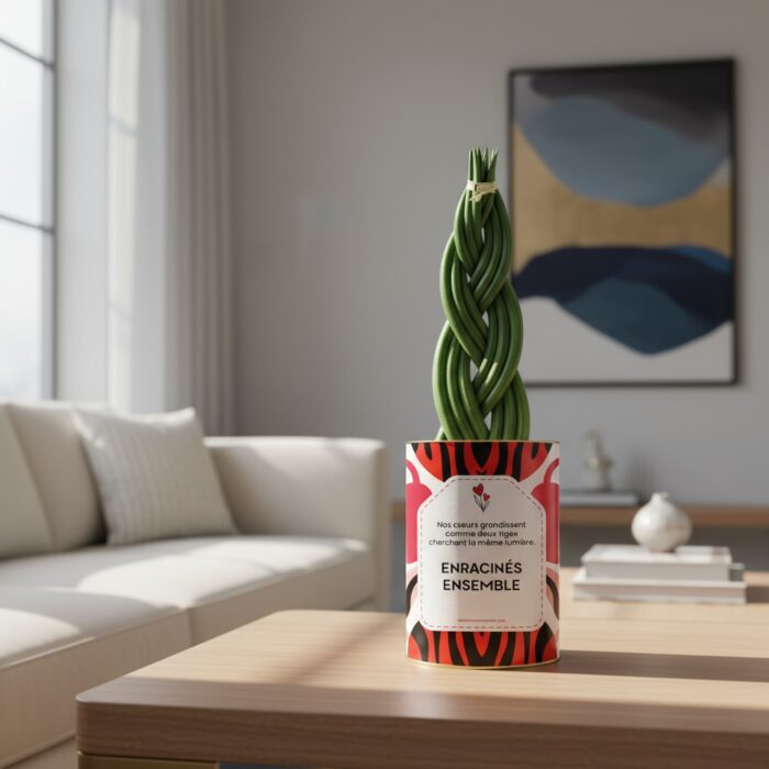 Enracinés ensemble - Plante personnalisée Sansevieria Tressé Twister
