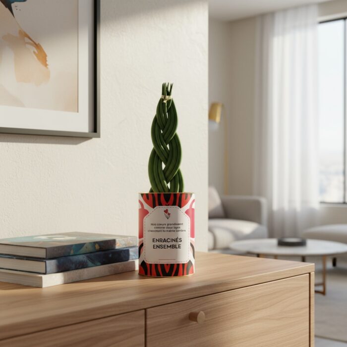 Enracinés ensemble - Plante personnalisée Sansevieria Tressé Twister