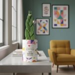 Plante personnalisée Papa & Maman - Sansevieria tressée, un cadeau d’amour pour les parents