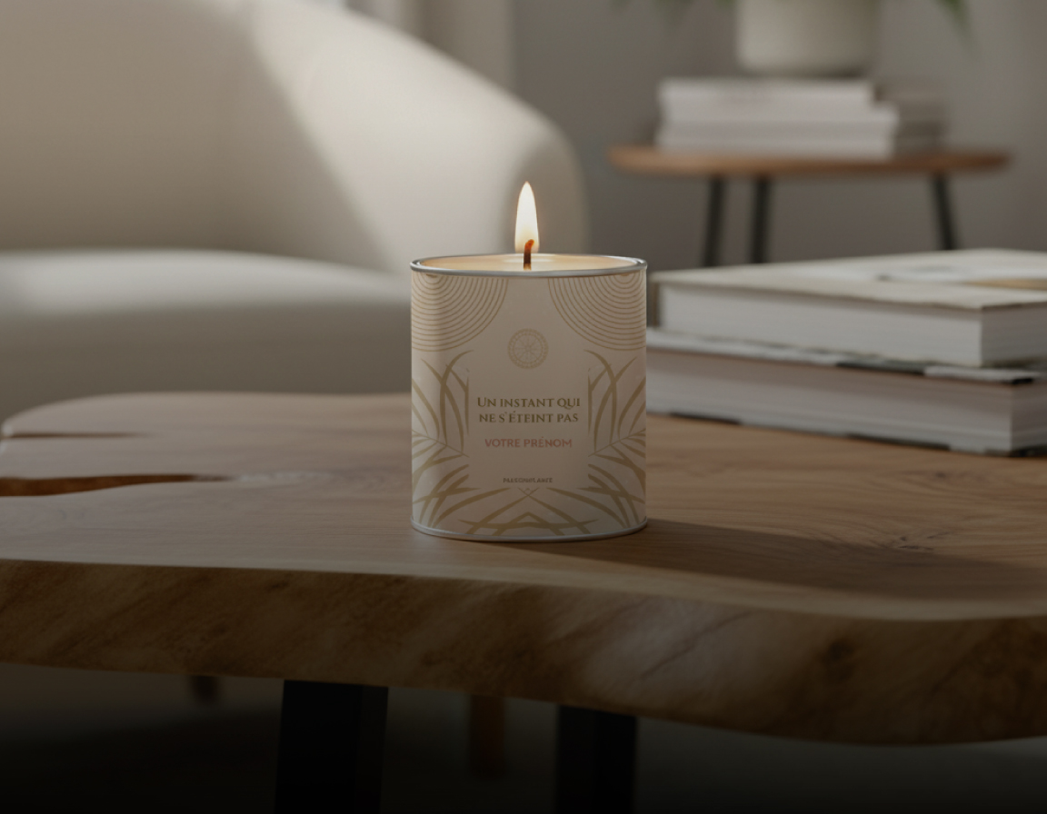 bougie personnalisable