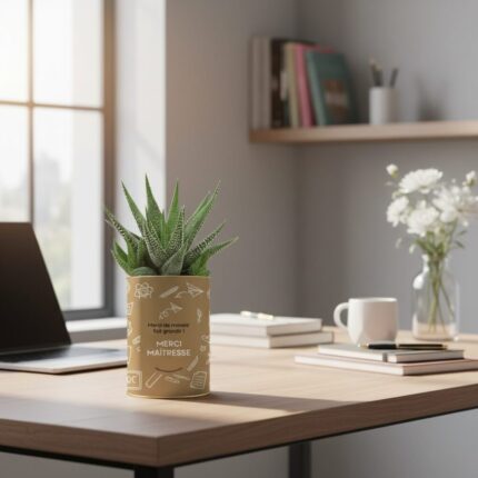 Plante personnalisée Merci Maîtresse - Cadeau nature plein de gratitude
