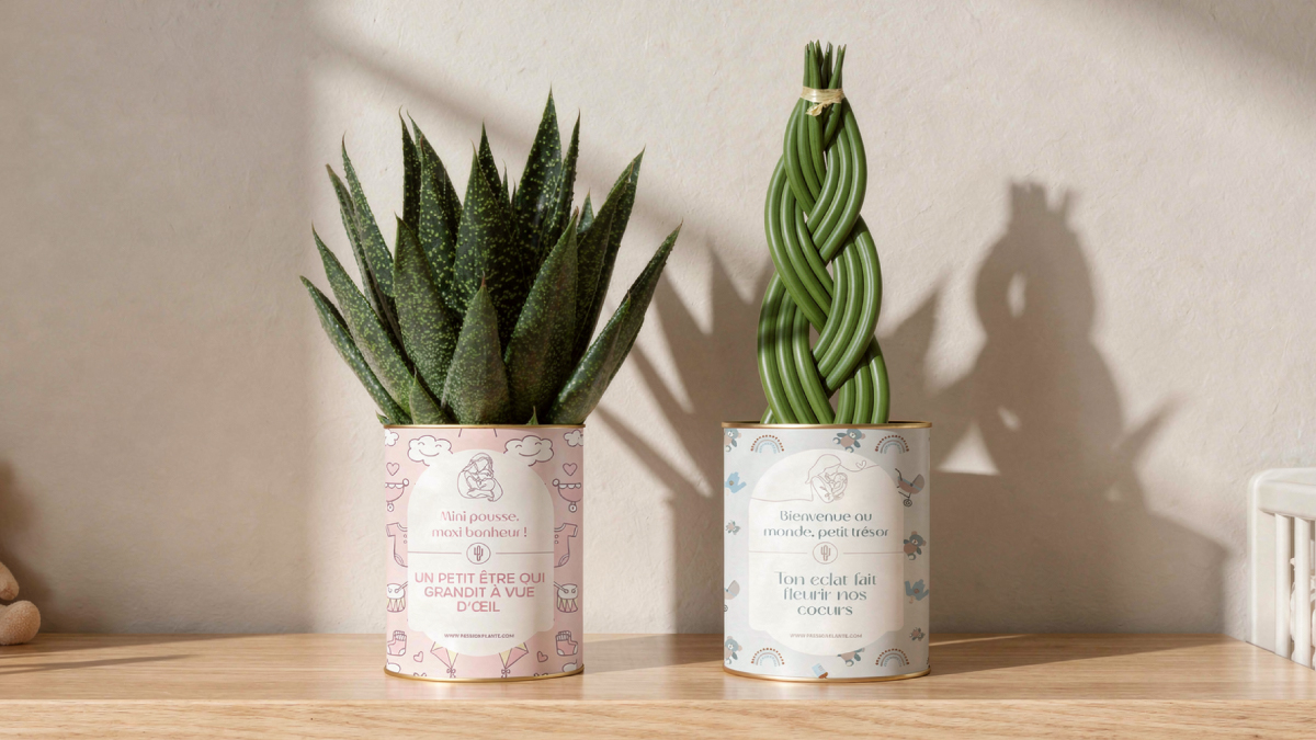offrir une plante personnalisée pour une naissance