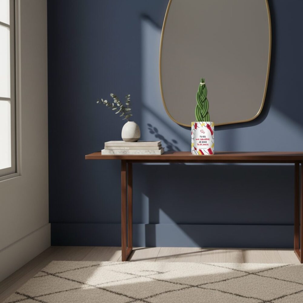 Tu es ma lumière, je suis ta plante - Plante personnalisée Sansevieria tressée – Cadeau Fête des Mères