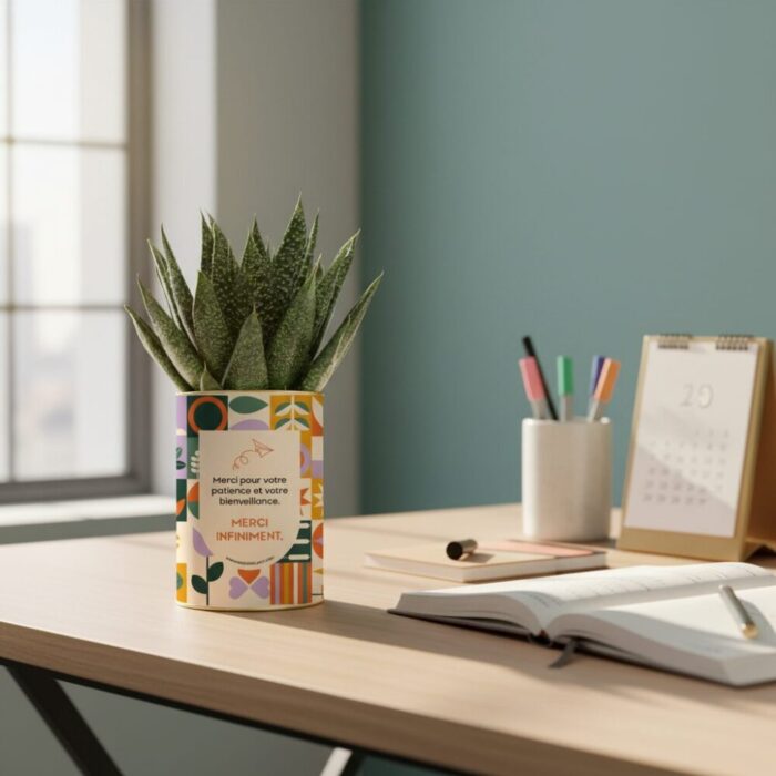 Plante personnalisée Merci Maîtresse – Cadeau original pour remercier un enseignant