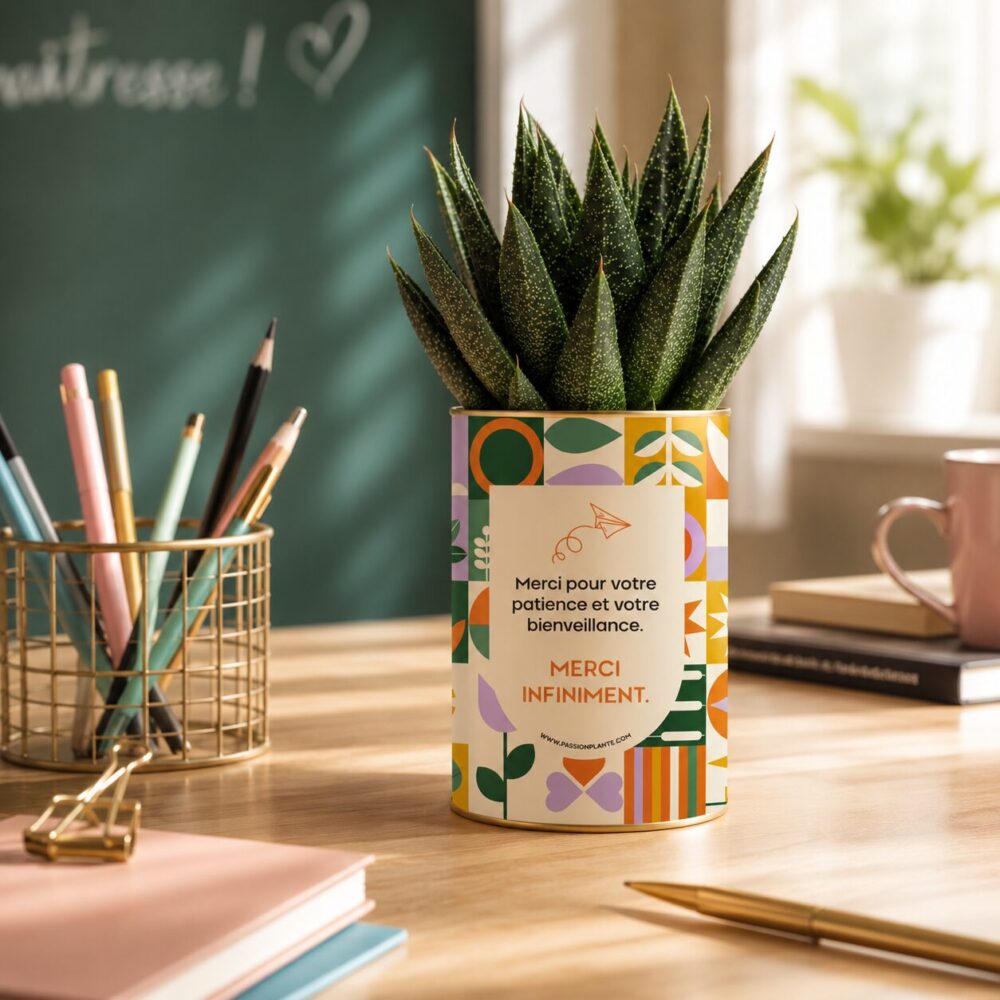 Plante personnalisée Merci Maîtresse – Cadeau original pour remercier un enseignant